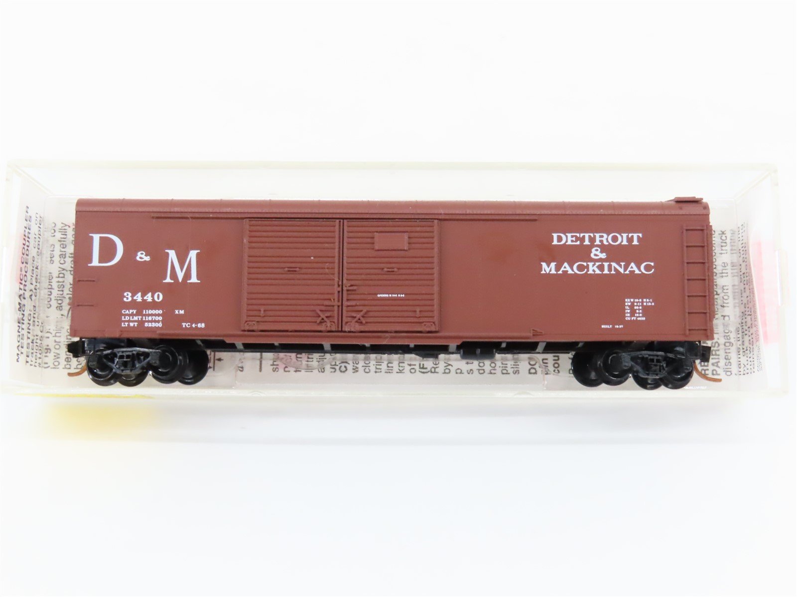 N Micro-Trains MTL 79030 D&M Detroit & Mackinac 50' Wagon Top Box Car #3440