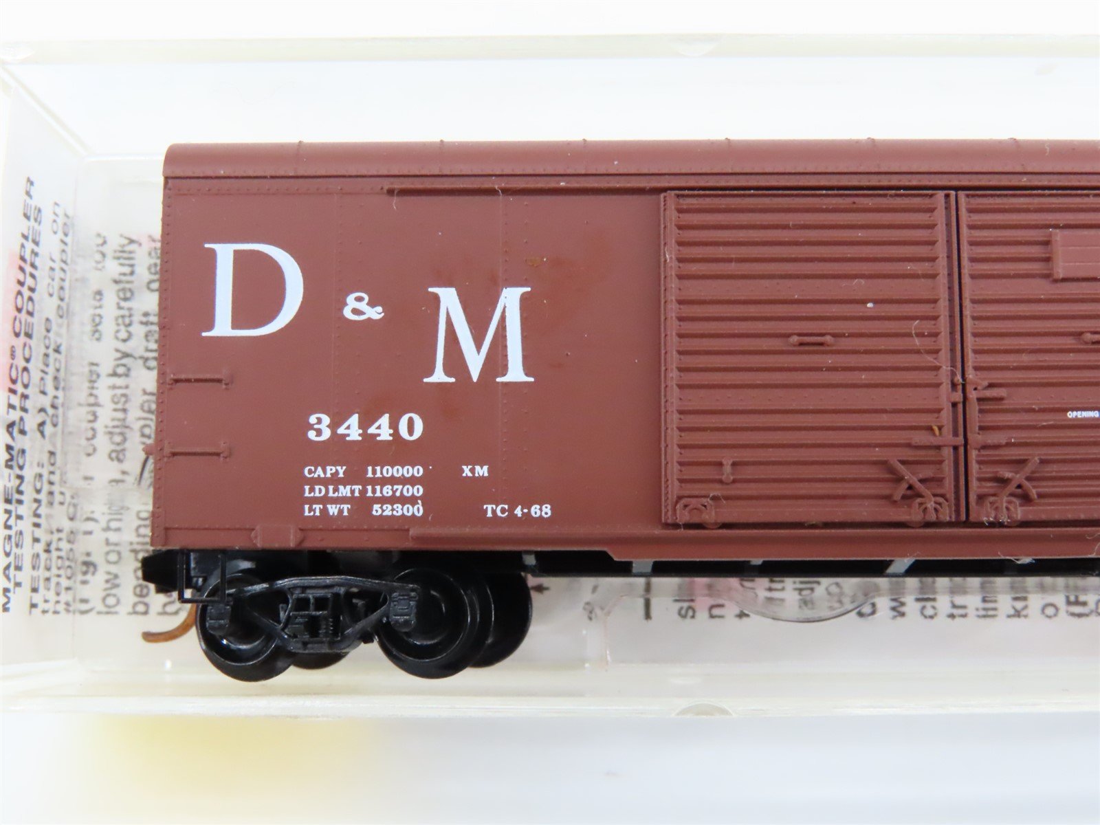 N Micro-Trains MTL 79030 D&M Detroit & Mackinac 50' Wagon Top Box Car #3440