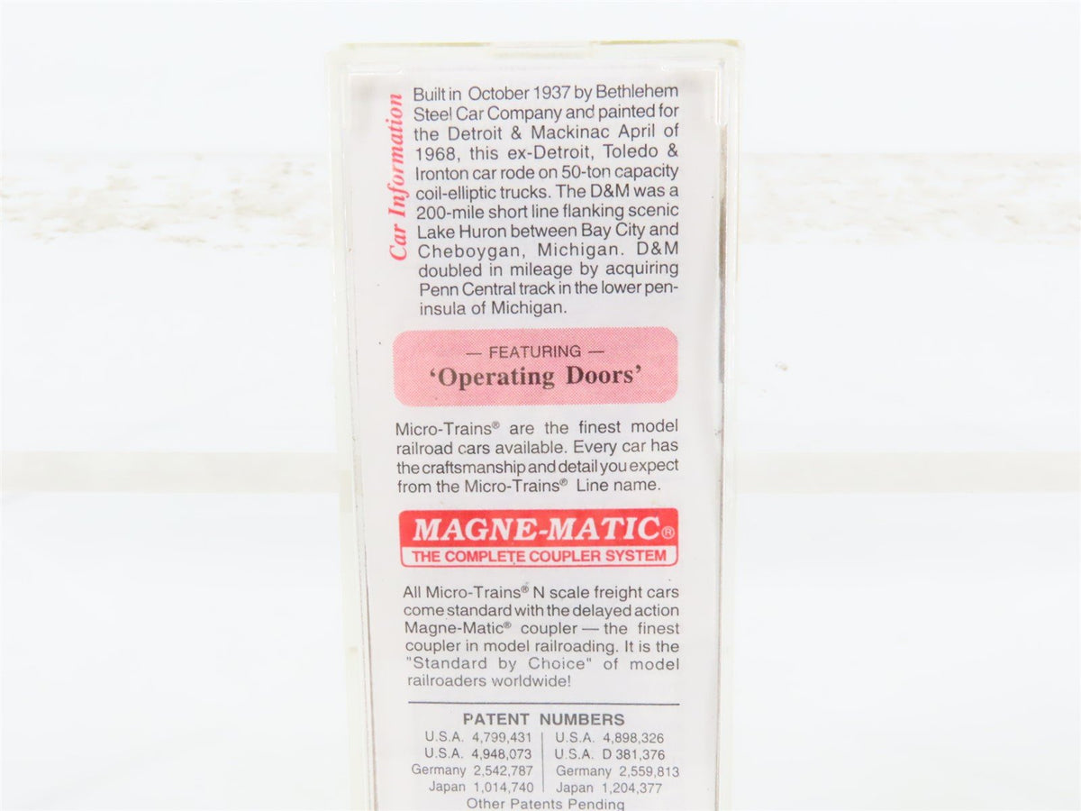 N Micro-Trains MTL 79030 D&amp;M Detroit &amp; Mackinac 50&#39; Wagon Top Box Car #3440