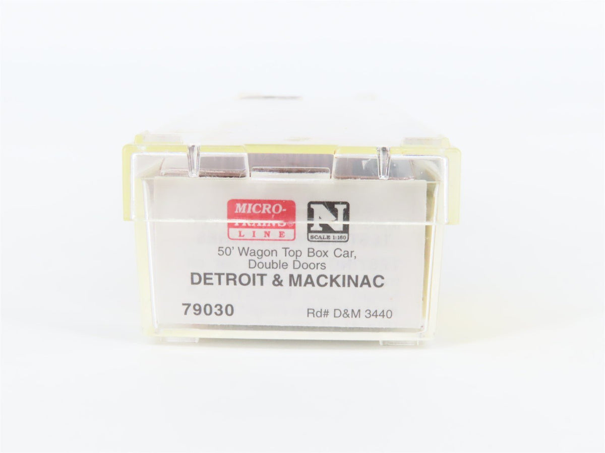 N Micro-Trains MTL 79030 D&amp;M Detroit &amp; Mackinac 50&#39; Wagon Top Box Car #3440