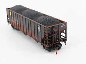 N Scale Micro-Trains MTL 10844040 PRR Railway 3 Bay Hopper Car #180162 Weathered