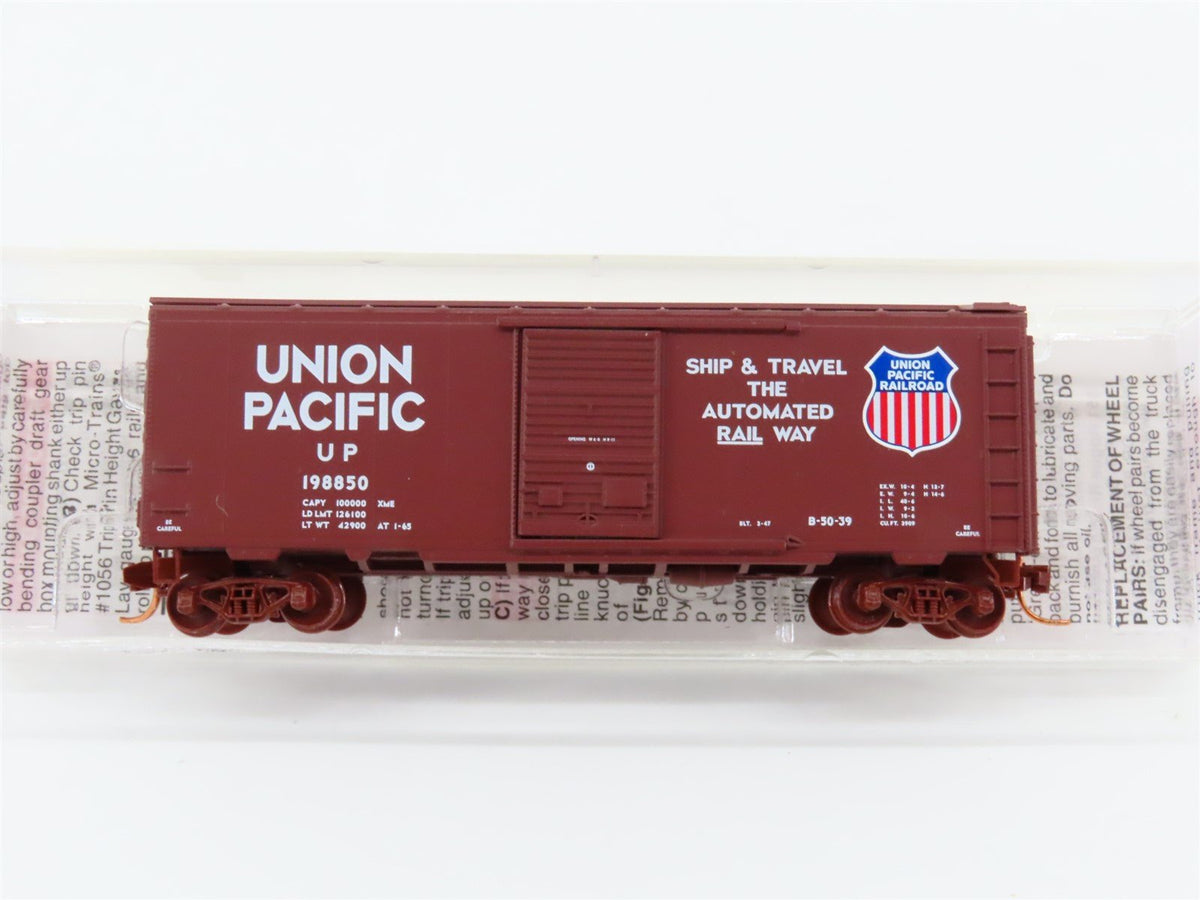 N Scale Micro-Trains MTL 02000710 UP Union Pacific 40&#39; Box Car #198850