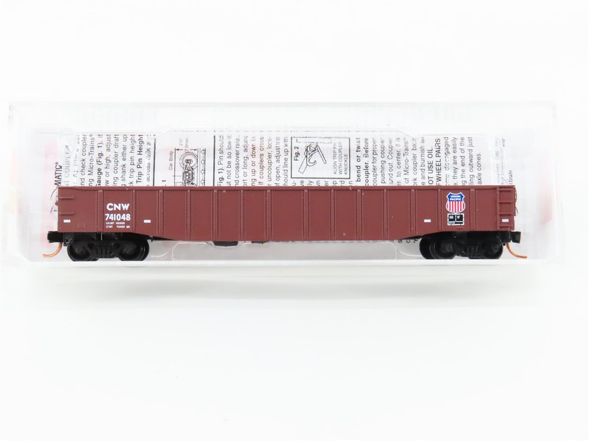 N Scale Micro-Trains MTL 10500526 CNW/UP 50&#39; Steel Side Gondola #741048