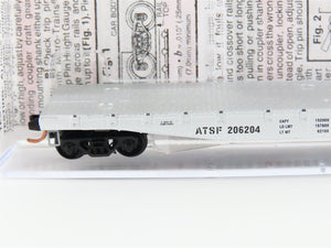 N Scale Micro-Trains MTL 04500300 ATSF Santa Fe 50' Fishbelly Flatcar #206204