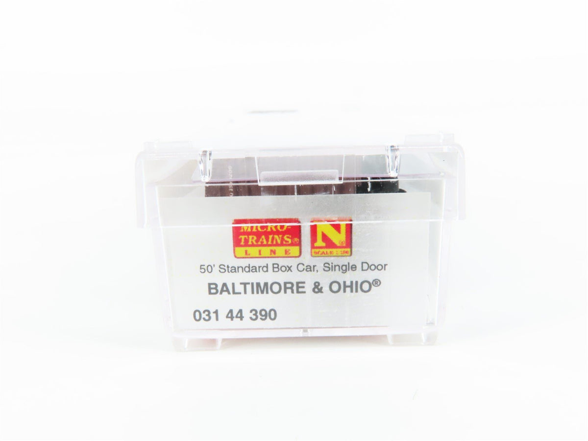 N Micro-Trains MTL 03144390 B&amp;O Baltimore &amp; Ohio 50&#39; Box Car #299202 - Weathered