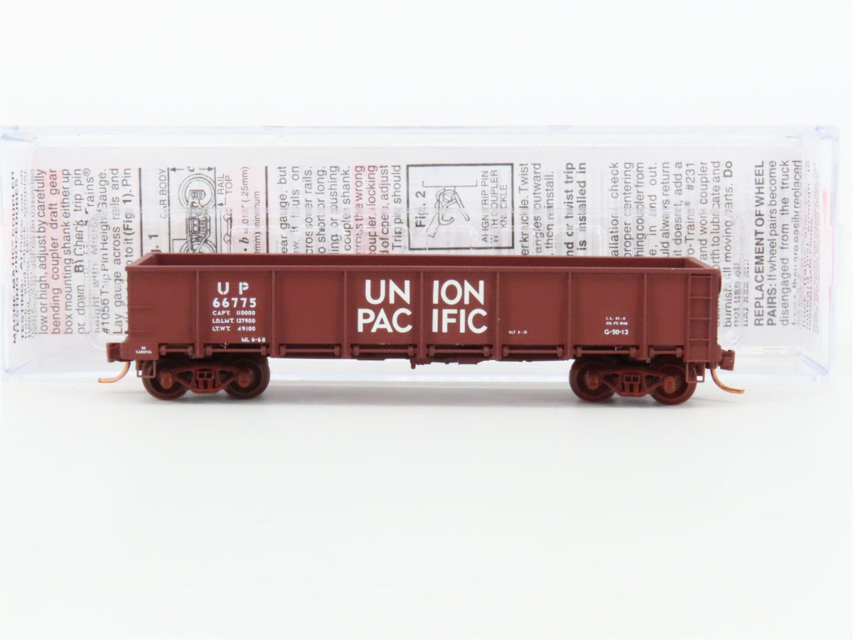 N Scale Micro-Trains MTL 08300010 UP Union Pacific 40&#39; Drop Gondola #66775