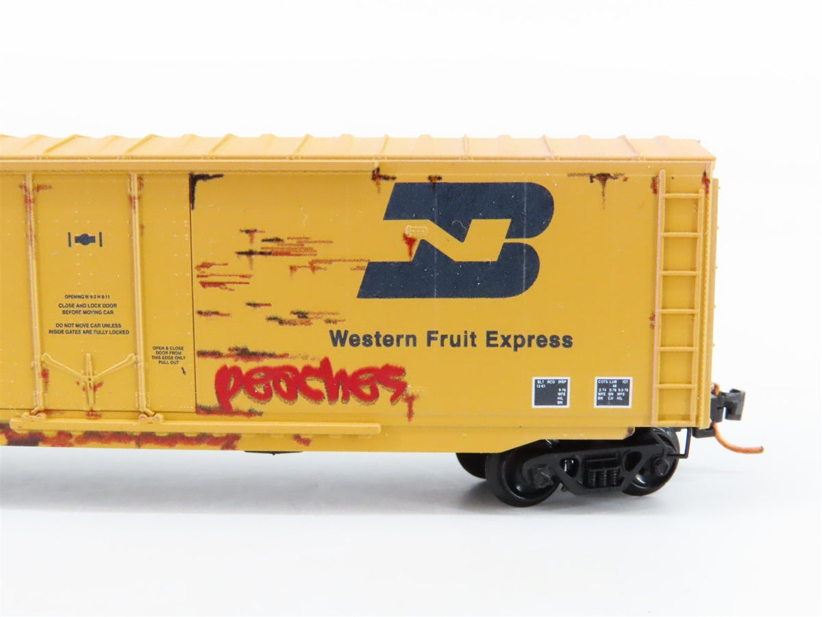 N Scale Micro-Trains MTL 03844162 BN 50&#39; Plug Door Box Car #745455 w/ Graffiti