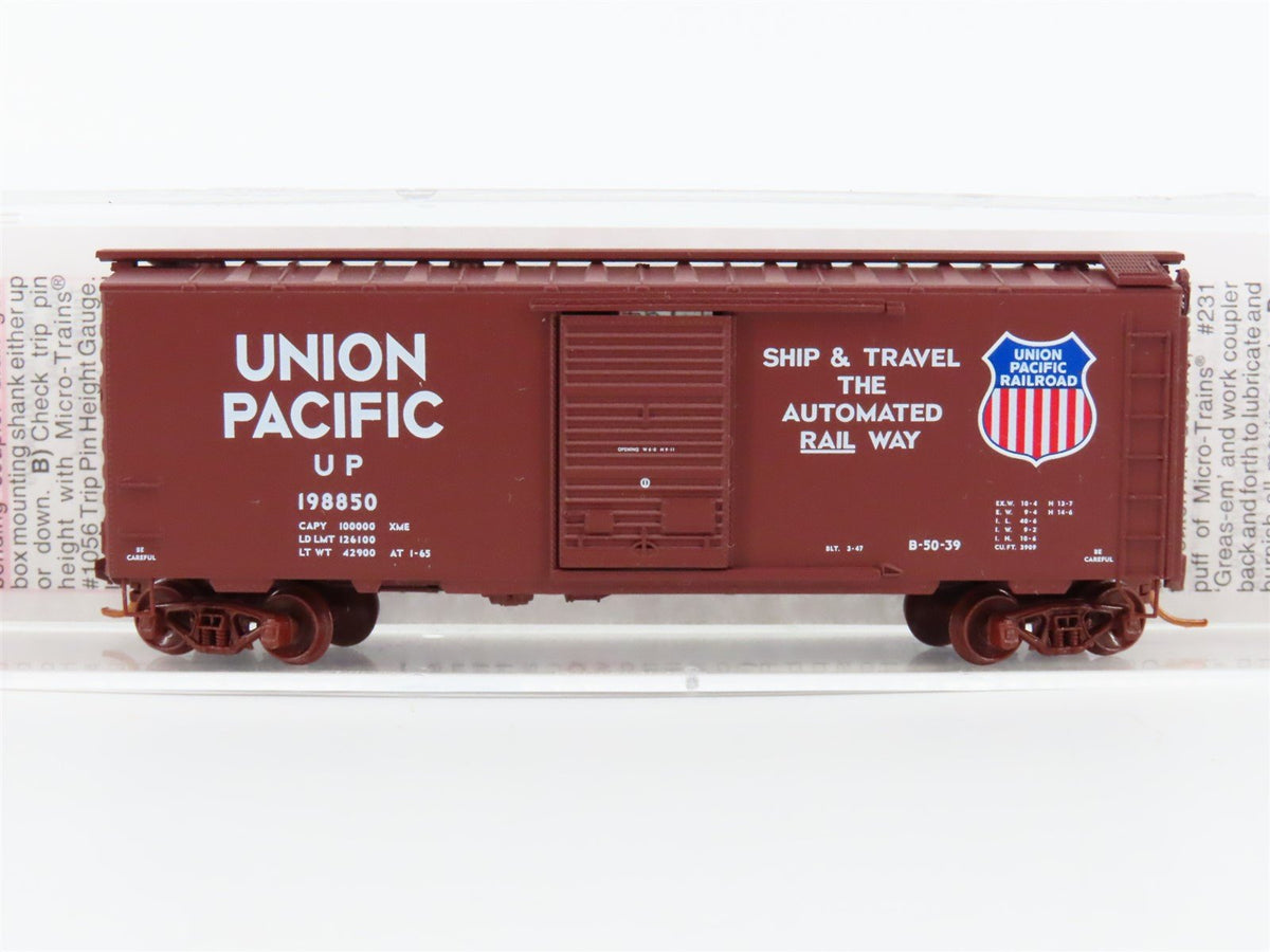 N Scale Micro-Trains MTL 02000710 UP Union Pacific 40&#39; Standard Boxcar #198850