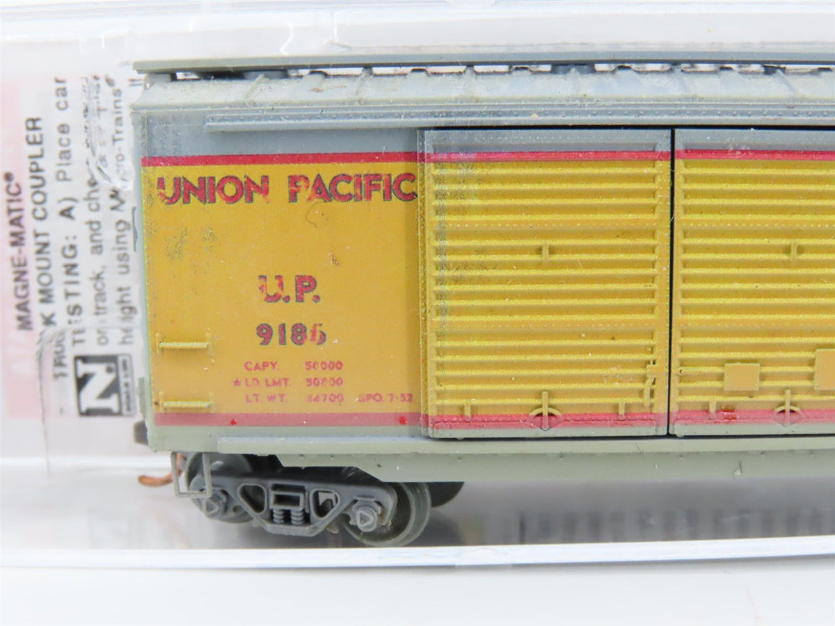 N Scale Micro-Trains MTL 02352340 UP Union Pacific 40&#39; Boxcar #9186 Weathered