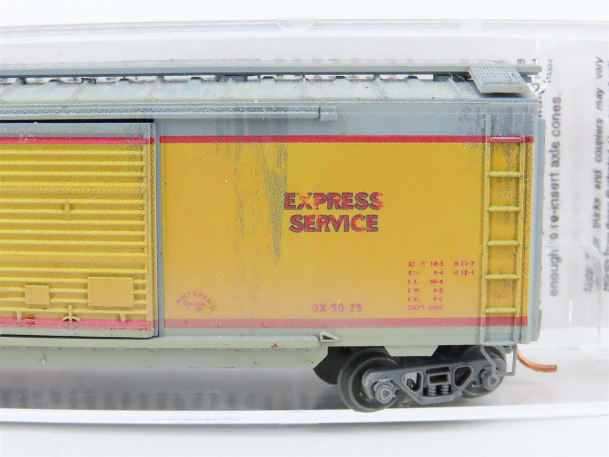 N Scale Micro-Trains MTL 02352340 UP Union Pacific 40&#39; Boxcar #9186 Weathered