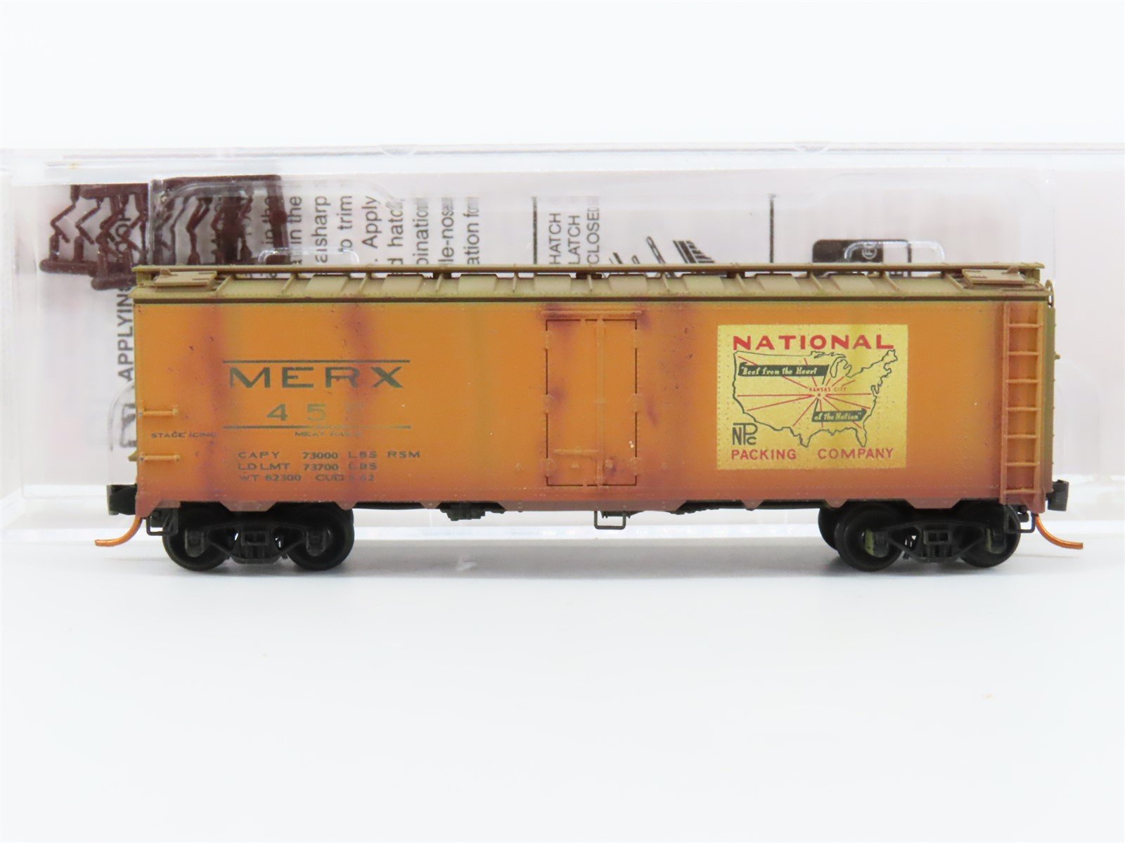 N Scale Micro-Trains MTL 05944160 MERX National Packing Reefer #455 Weathered