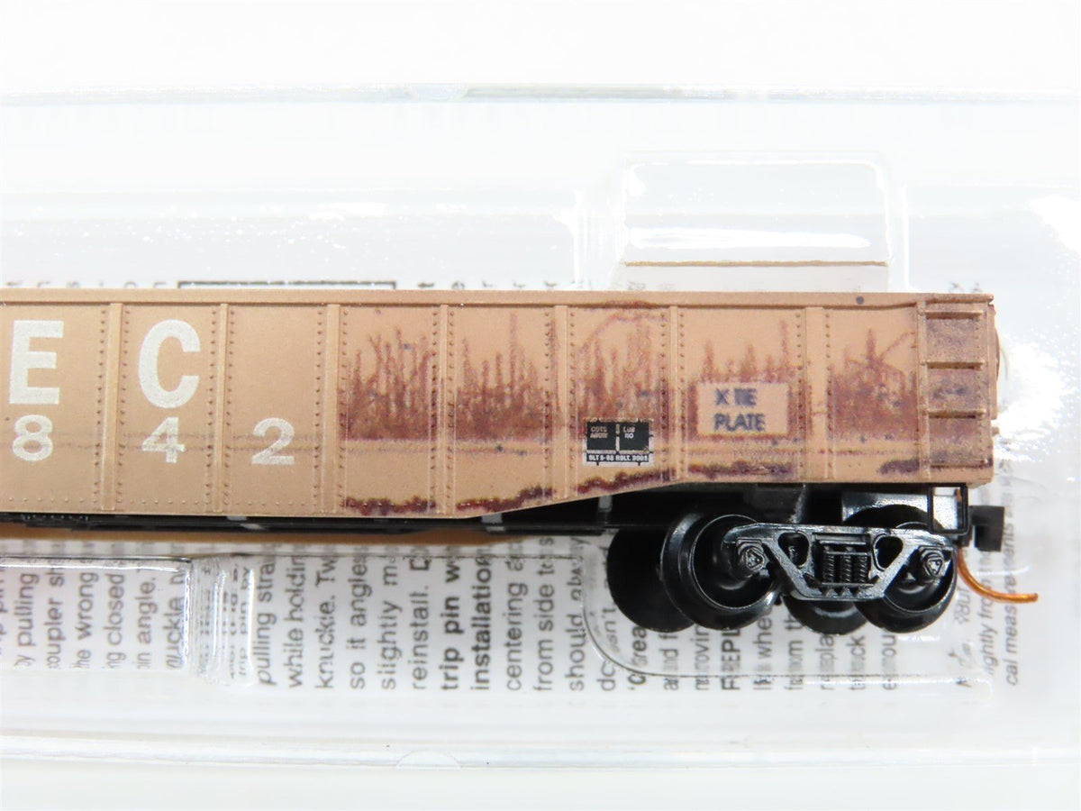 N Micro-Trains MTL 10544516 FEC Florida East Coast 50&#39; Gondola #3842 - Weathered