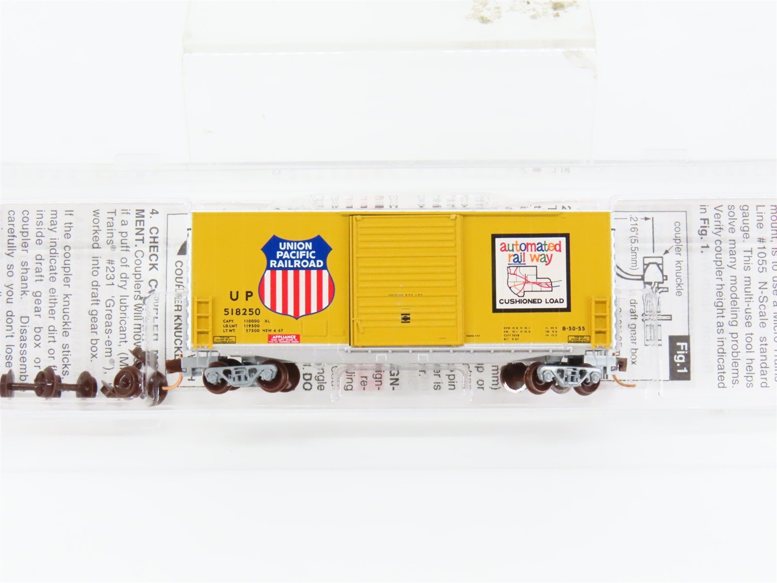 N Scale Micro-Trains MTL #10100040 UP "Automated Rail Way" 40' Box Car #518250