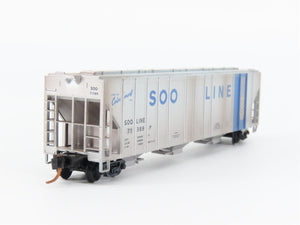 N Micro-Trains MTL #09944110 SOO Line 3-Bay Hopper #71389 - Weathered & Graffiti