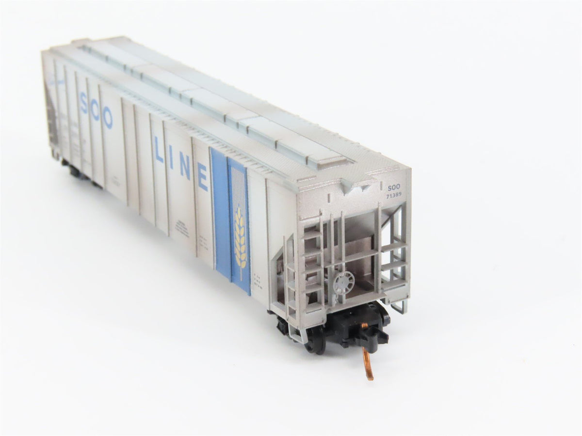 N Micro-Trains MTL #09944110 SOO Line 3-Bay Hopper #71389 - Weathered &amp; Graffiti