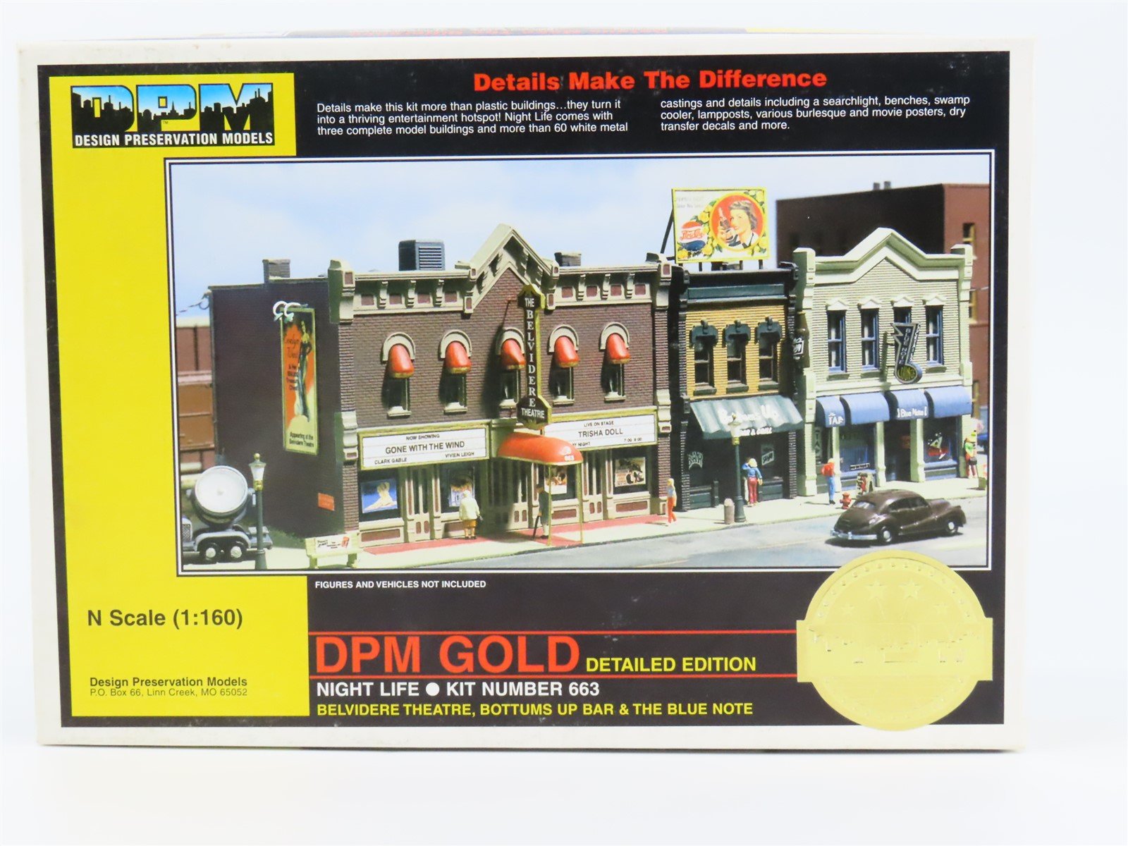 N Scale Design Preservation Models DPM Gold Detailed Edition Kit 663 Night Life