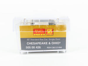 Z Scale Micro-Trains MTL 50500426 C&O The Chessie Route 50' Box Car #21494