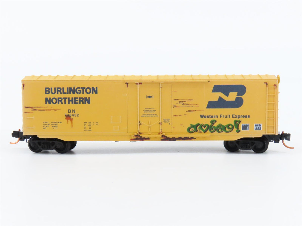 N Scale Micro-Trains MTL 03844161 BN 50&#39; Boxcar #745452 Weathered &amp; Graffiti