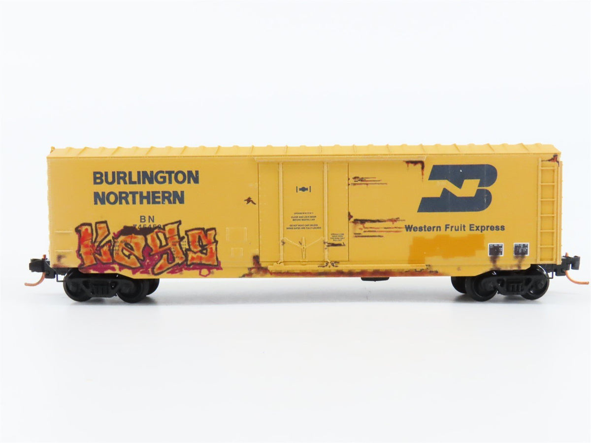 N Scale Micro-Trains MTL 03844161 BN 50&#39; Boxcar #745452 Weathered &amp; Graffiti