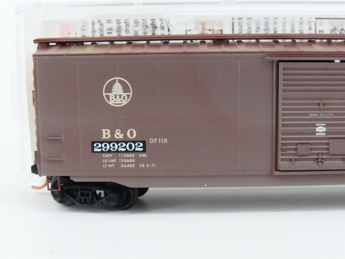 N Scale Micro-Trains MTL 03144390 B&amp;O Baltimore &amp; Ohio Boxcar #299202 Weathered