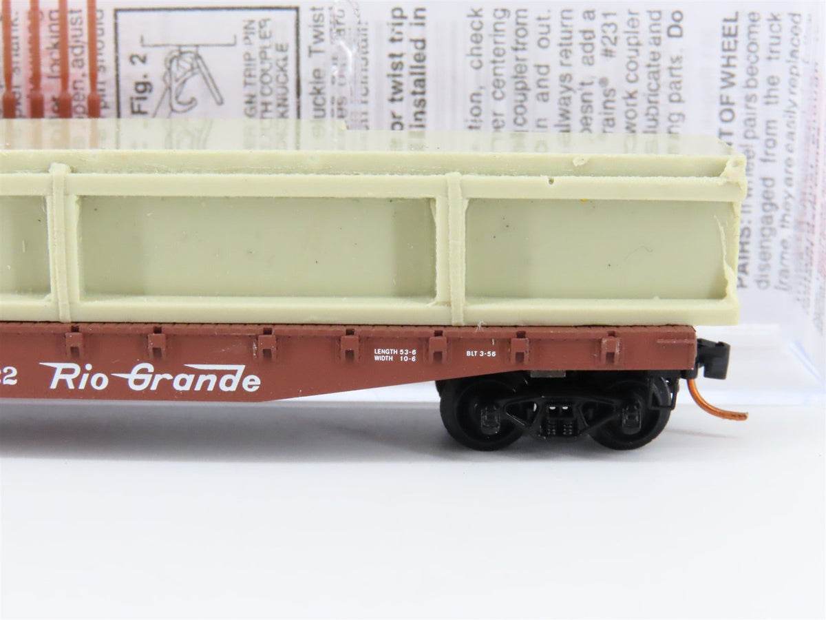 N Scale Micro-Trains MTL 04500060 DRGW Rio Grande 50&#39; Flatcar #23022 w/Load