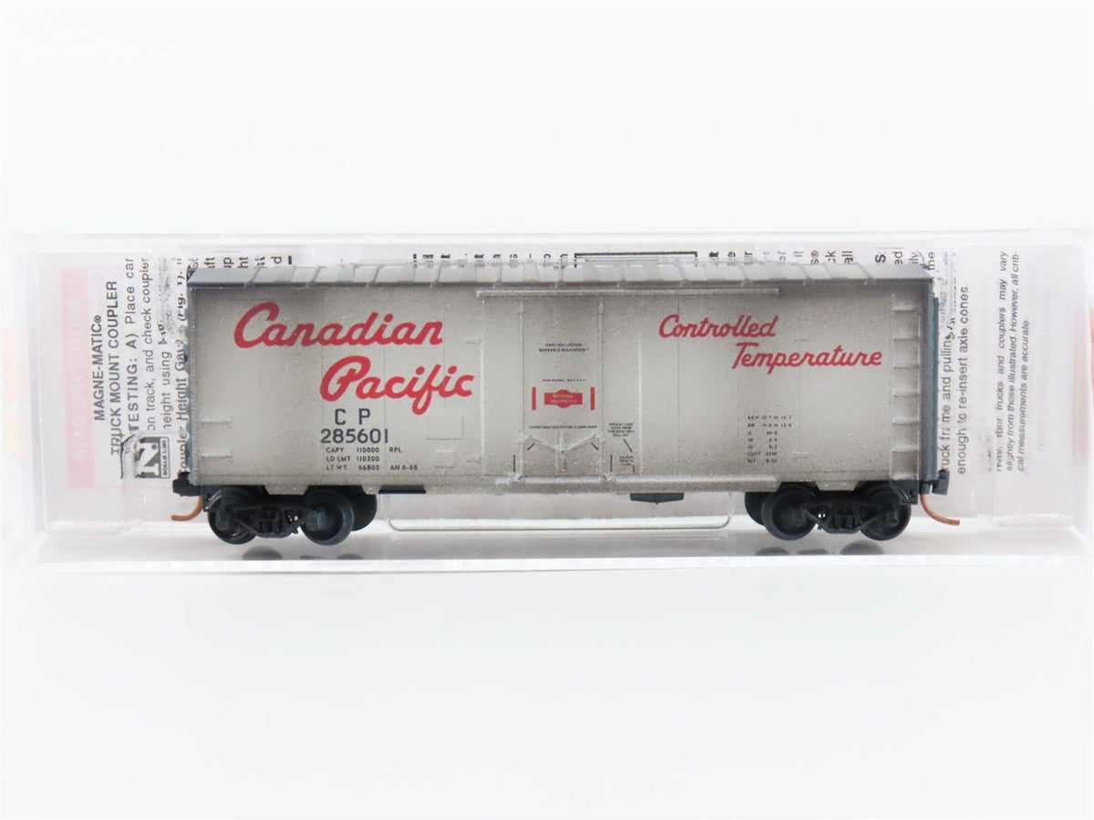 N Scale Micro-Trains MTL 07444040 CP 40&#39; Boxcar #285601 Weathered &amp; Graffiti