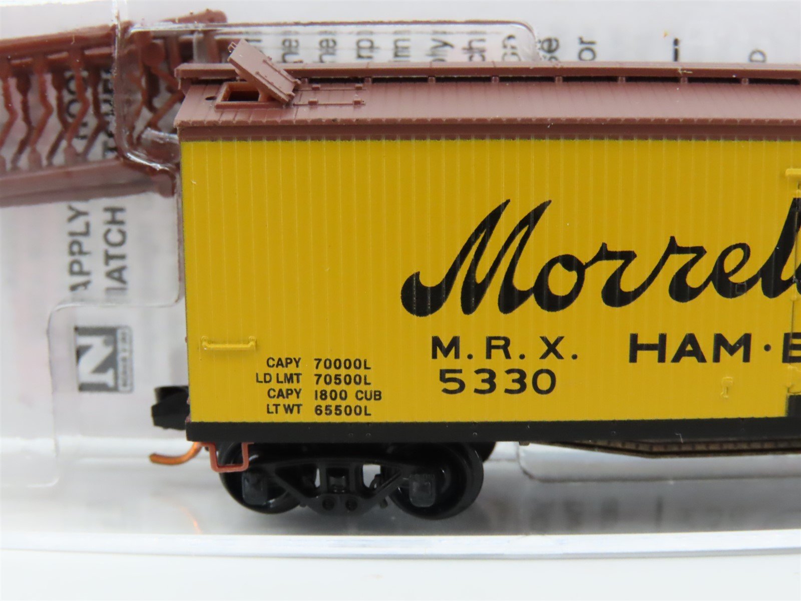 N Scale Micro-Trains MTL 04900610 MRX Morrells Pride 40' Wood Reefer Car #5330
