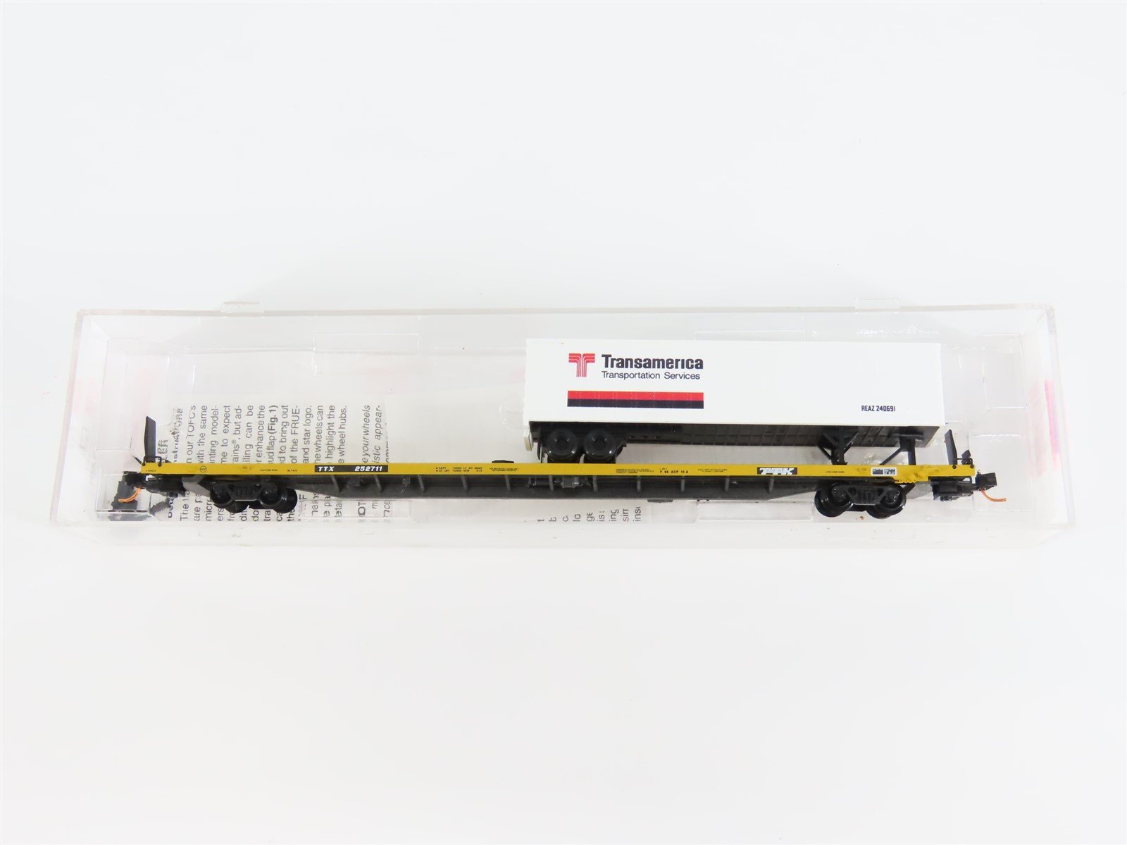 N Micro-Trains MTL 07100524 TTX Trailer Train 89' 4" Flat Car #252711 w/ Trailer