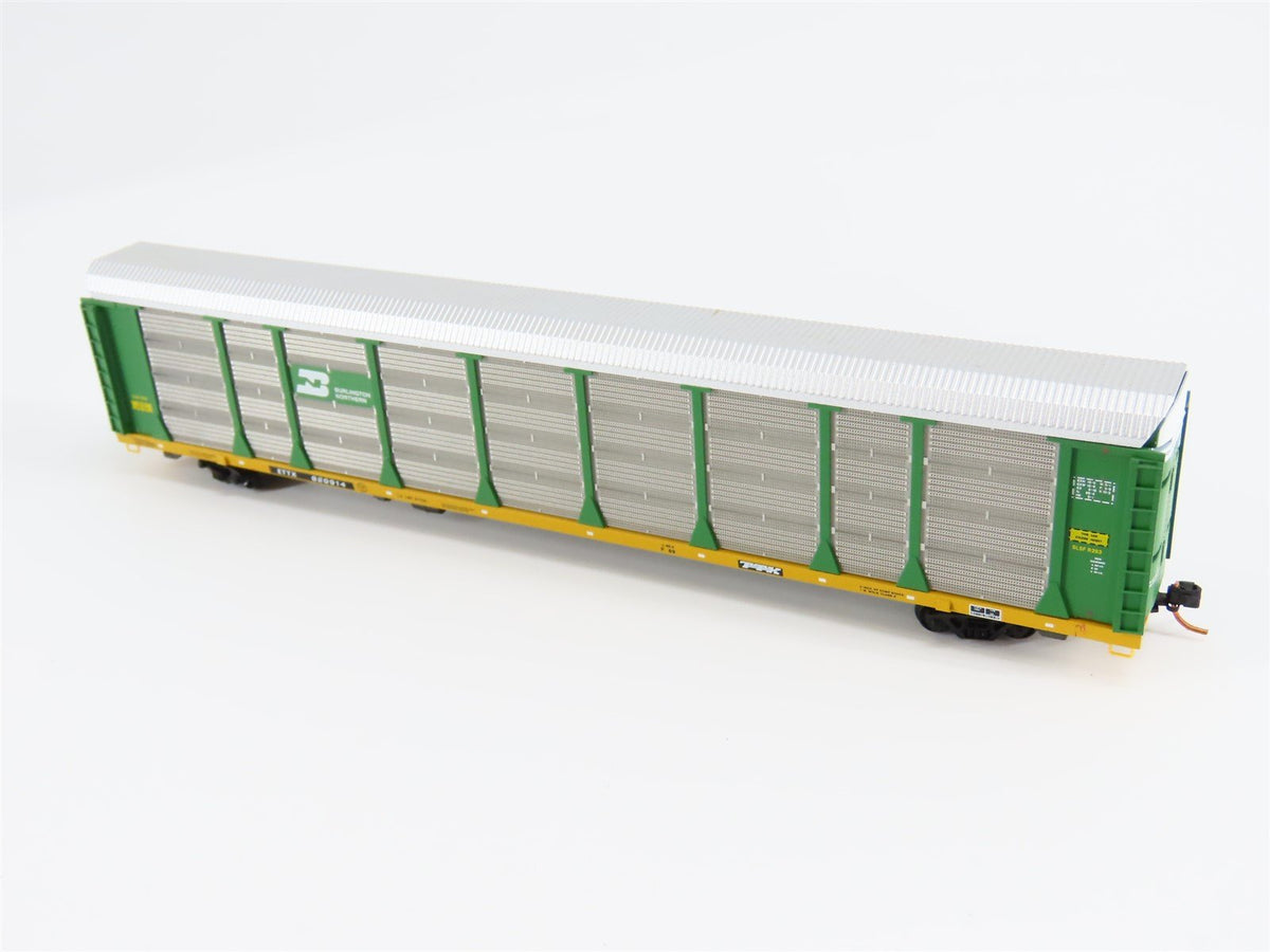 N Micro-Trains MTL 11100030 ETTX BN Burlington Northern 89&#39; Auto Rack #820914