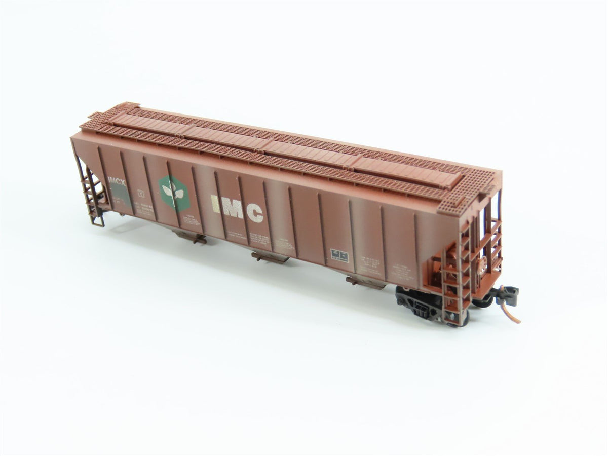 N Scale Micro-Trains MTL 09644020 IMC 3-Bay Covered Hopper #11312 - Weathered