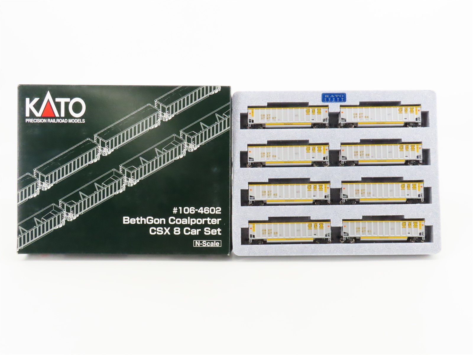 N Scale KATO 106-4602 CSX Railroad BethGon Coalporter 8-Car Set