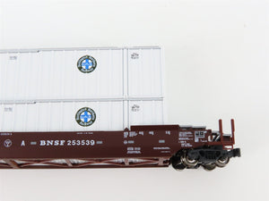 N Scale KATO 106-6113 BNSF Railway Gunderson Maxi-IV Double Stack Car 3-Unit Set