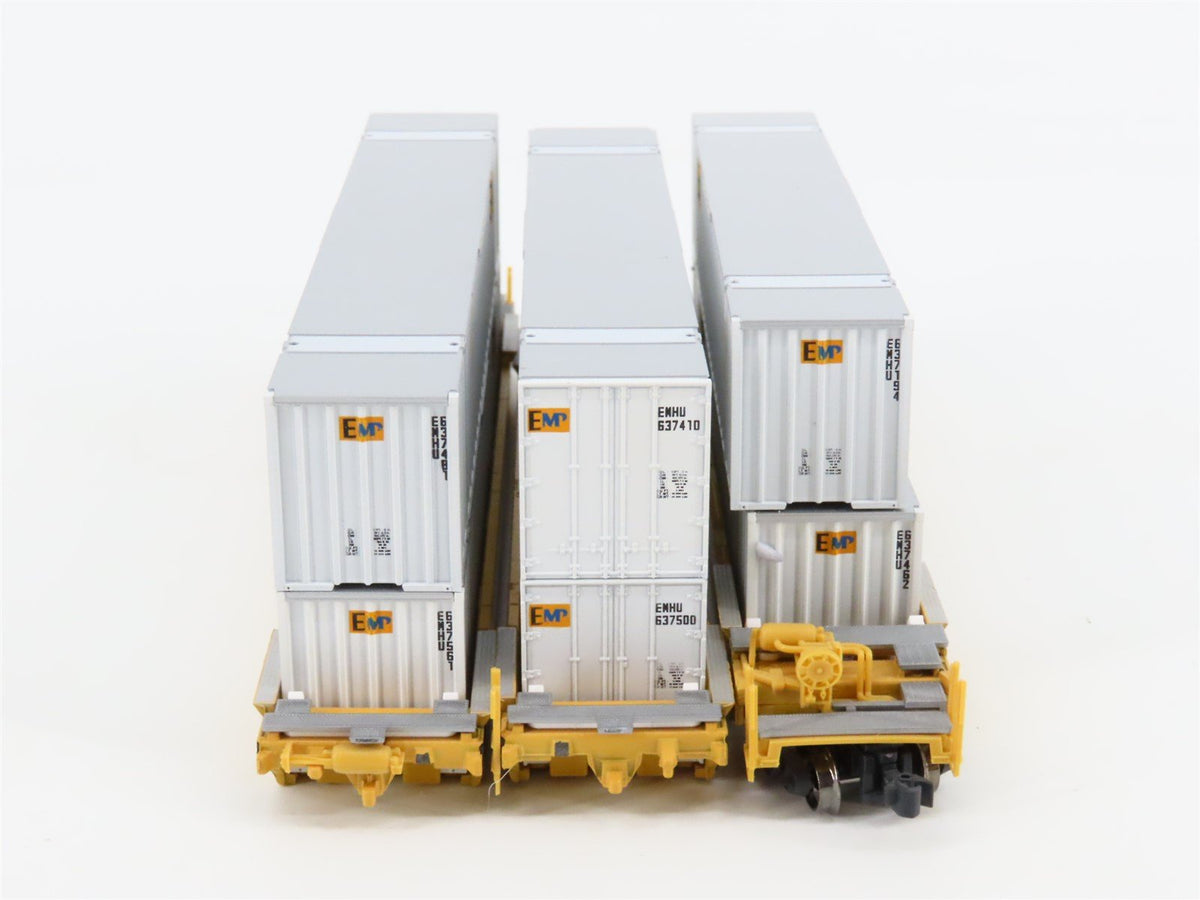 N KATO 106-6115 TTX Trailer Train Gunderson Maxi-IV Double Stack Car 3-Unit Set