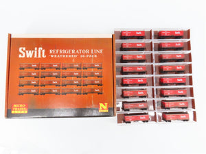 N Scale Micro-Trains MTL 99301925 SRLX Swift Wood Reefer 16-Pack - Weathered