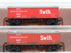 N Scale Micro-Trains MTL 99301925 SRLX Swift Wood Reefer 16-Pack - Weathered