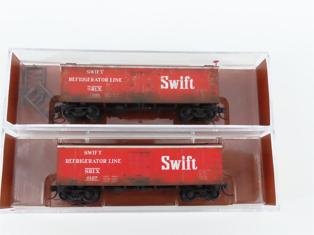 N Scale Micro-Trains MTL 99301925 SRLX Swift Wood Reefer 16-Pack - Weathered