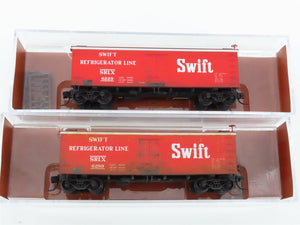 N Scale Micro-Trains MTL 99301925 SRLX Swift Wood Reefer 16-Pack - Weathered