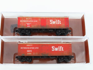 N Scale Micro-Trains MTL 99301925 SRLX Swift Wood Reefer 16-Pack - Weathered