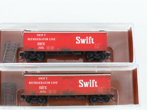 N Scale Micro-Trains MTL 99301925 SRLX Swift Wood Reefer 16-Pack - Weathered