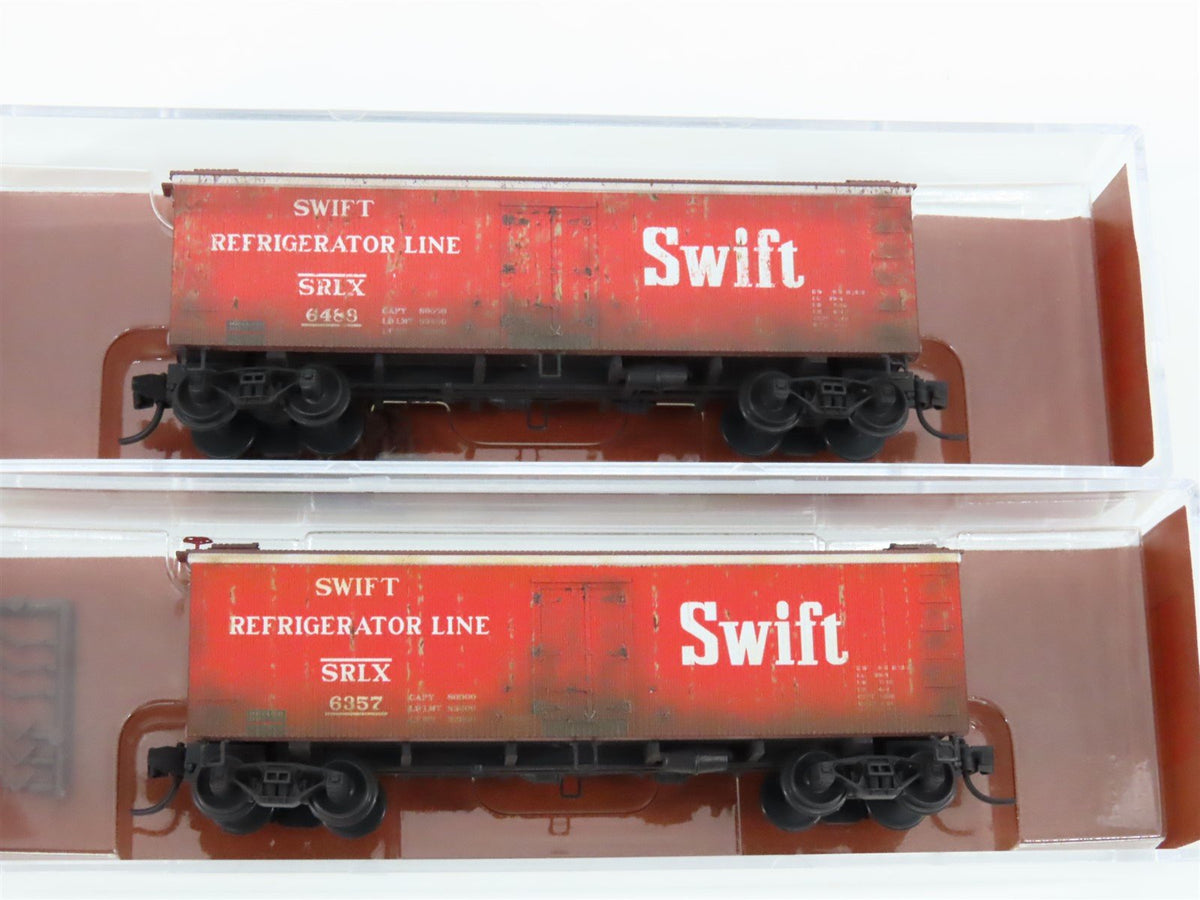 N Scale Micro-Trains MTL 99301925 SRLX Swift Wood Reefer 16-Pack - Weathered