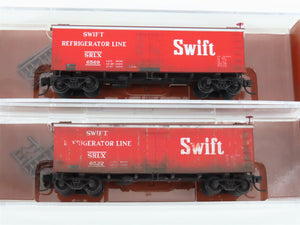 N Scale Micro-Trains MTL 99301925 SRLX Swift Wood Reefer 16-Pack - Weathered