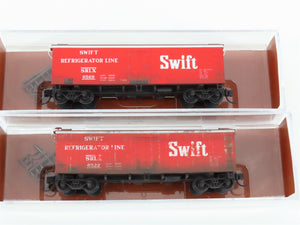 N Scale Micro-Trains MTL 99301925 SRLX Swift Wood Reefer 16-Pack - Weathered