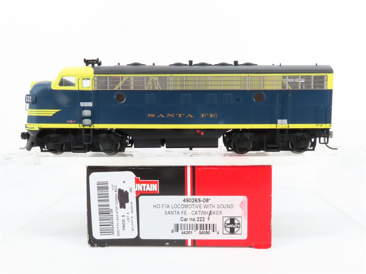 HO Scale Intermountain 49026S-08 ATSF Santa Fe F7A Diesel Locomotive #222 w/ DCC