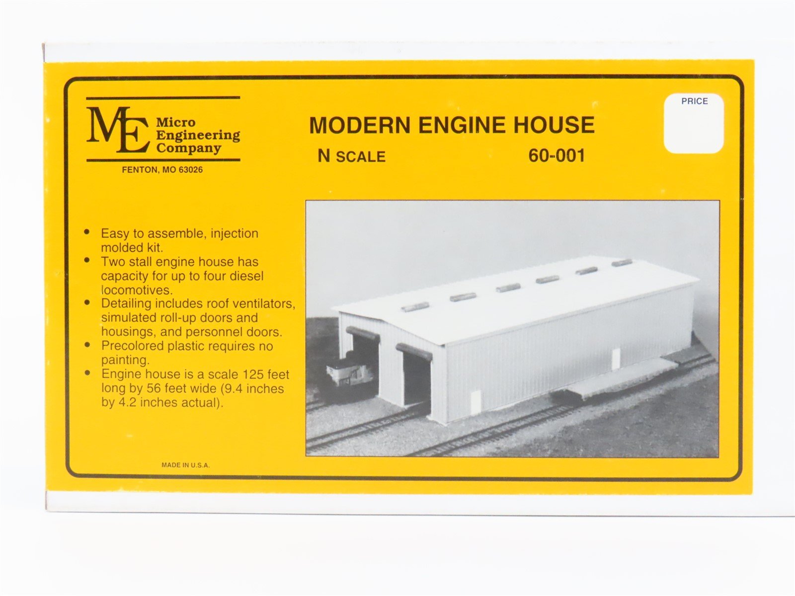 N 1/160 Scale Micro Engineering Company Kit #60-001 Modern Engine House