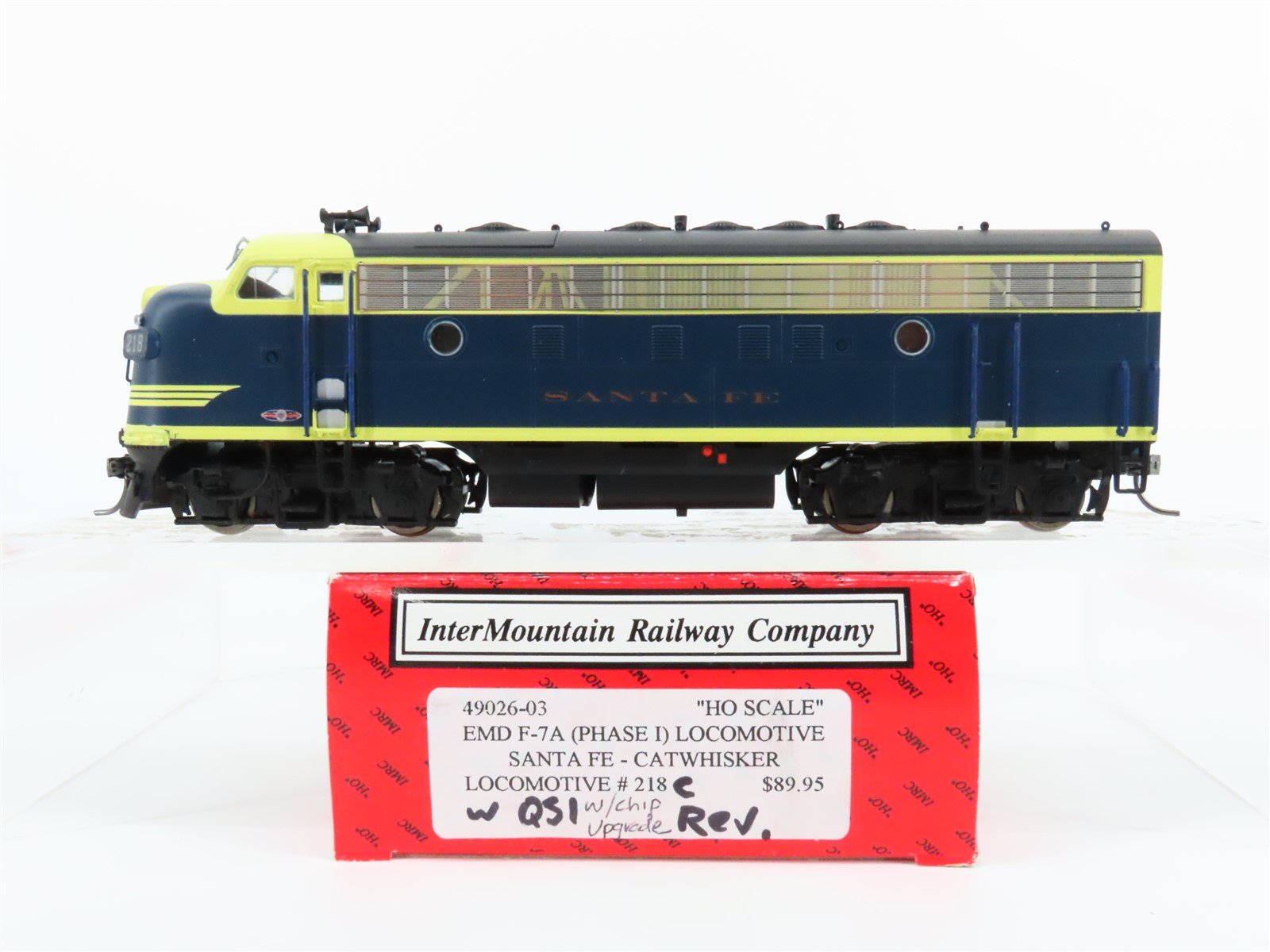 HO Scale Intermountain 49026-03 ATSF Santa Fe F7A Diesel Locomotive #218 w/ DCC