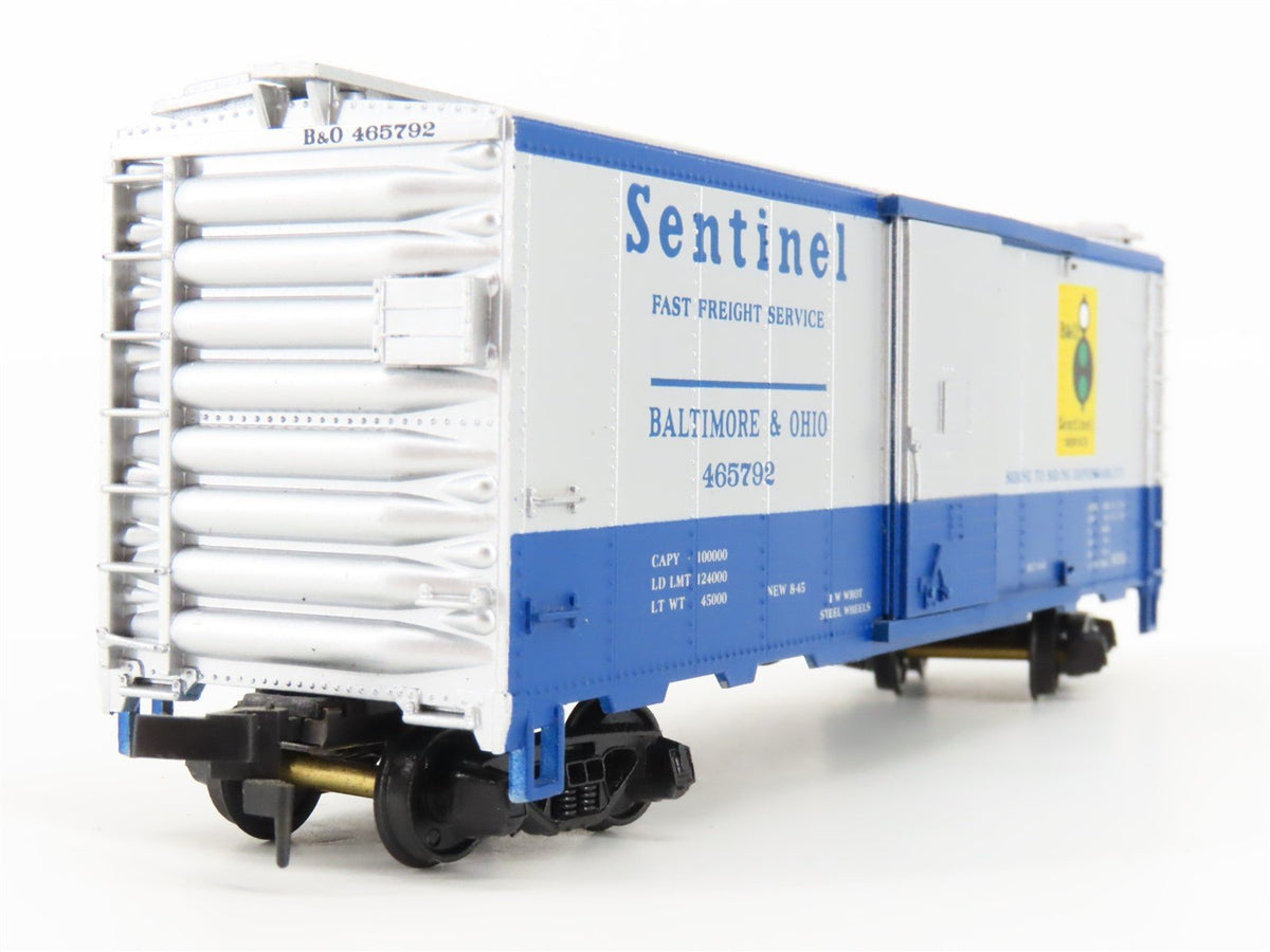 HO Scale Mantua 734-585 B&amp;O Baltimore &amp; Ohio Sentinel Steel Box Car #465792