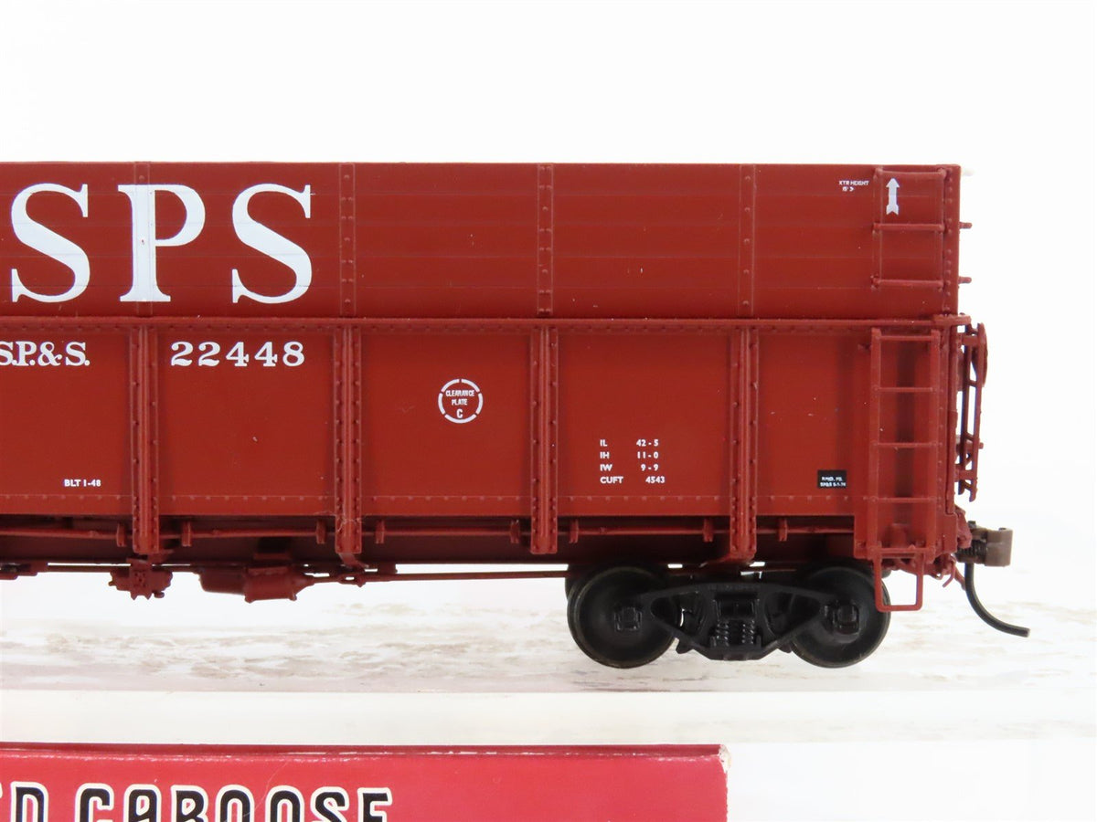 HO Scale Red Caboose RR-35203-21 SP&amp;S Spokane Portland &amp; Seattle Gondola #22448