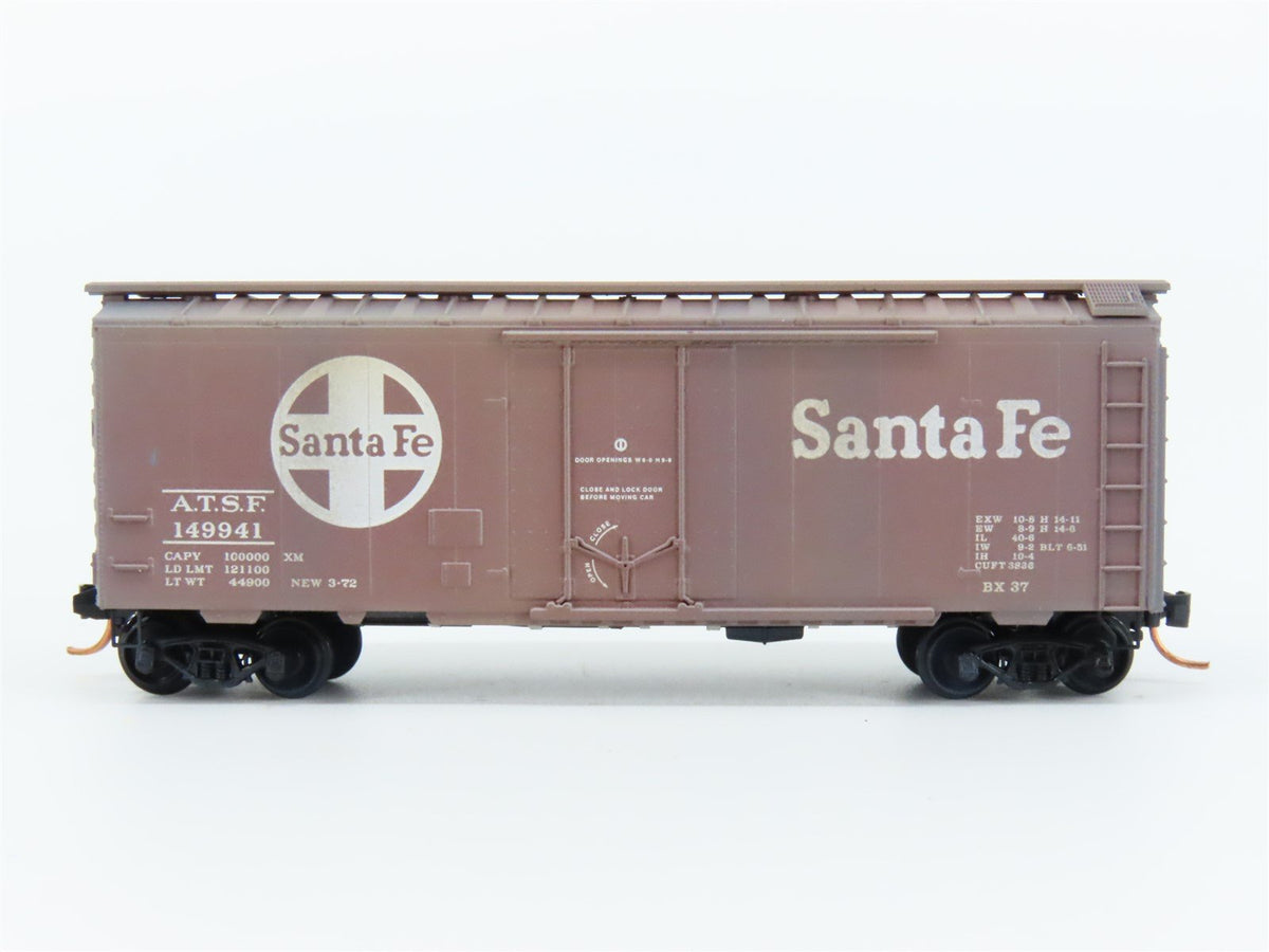 N Micro-Trains MTL 02144110 ATSF Santa Fe Box Car #149941 - Weathered &amp; Graffiti