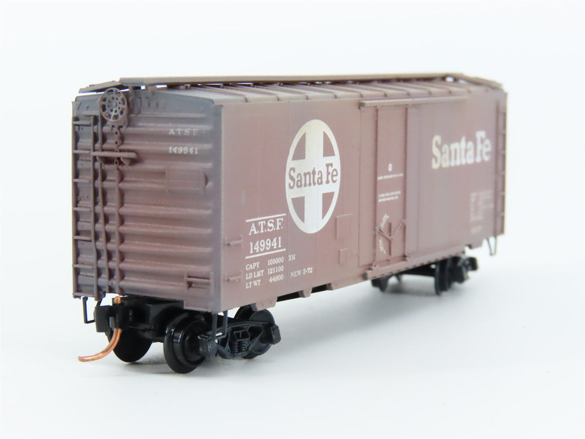 N Micro-Trains MTL 02144110 ATSF Santa Fe Box Car #149941 - Weathered &amp; Graffiti