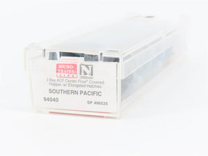 N Scale Micro-Trains MTL #94040 SP Southern Pacific 3-Bay Covered Hopper #496535